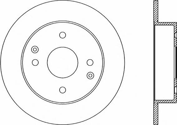Open parts BDR2017.10 Rear brake disc, non-ventilated BDR201710