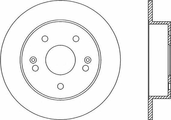 Open parts BDR2018.10 Rear brake disc, non-ventilated BDR201810