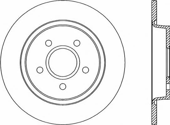 Open parts BDR2030.10 Rear brake disc, non-ventilated BDR203010