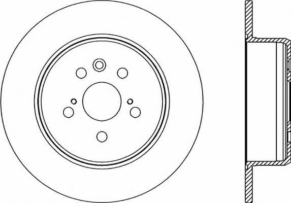 Open parts BDR2043.10 Rear brake disc, non-ventilated BDR204310