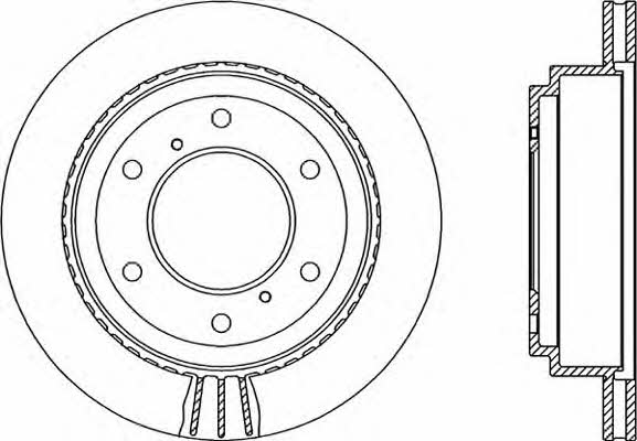 Open parts BDR2134.20 Rear ventilated brake disc BDR213420