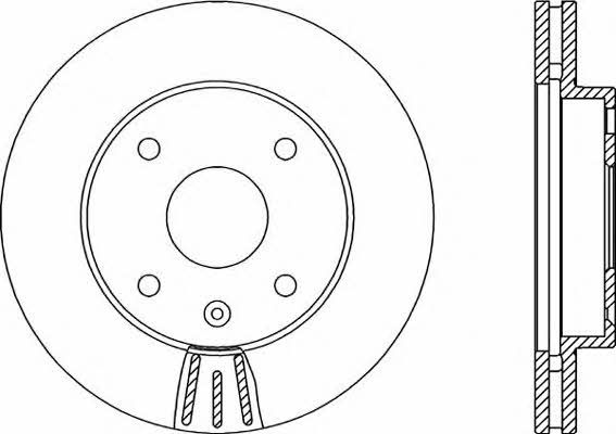 Open parts BDR2146.20 Front brake disc ventilated BDR214620