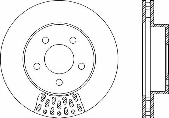 Open parts BDR2167.20 Front brake disc ventilated BDR216720