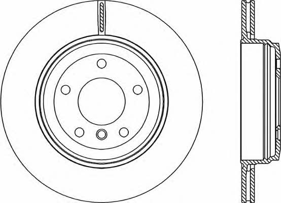 Open parts BDR2199.20 Rear ventilated brake disc BDR219920