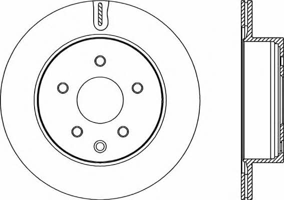 Open parts BDR2208.20 Rear ventilated brake disc BDR220820