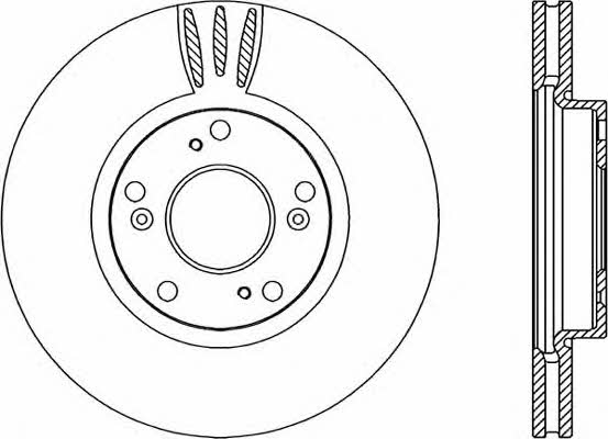 Open parts BDR2226.20 Front brake disc ventilated BDR222620