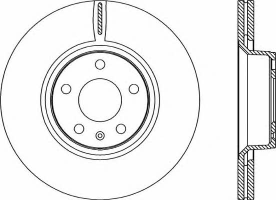 Open parts BDR2268.20 Front brake disc ventilated BDR226820