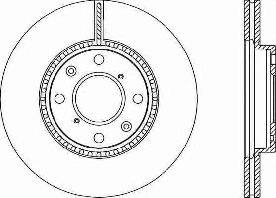 Open parts BDR2283.20 Front brake disc ventilated BDR228320