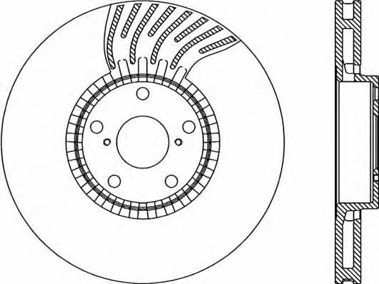 Open parts BDR2284.20 Front brake disc ventilated BDR228420