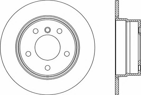 Open parts BDR2330.10 Rear brake disc, non-ventilated BDR233010