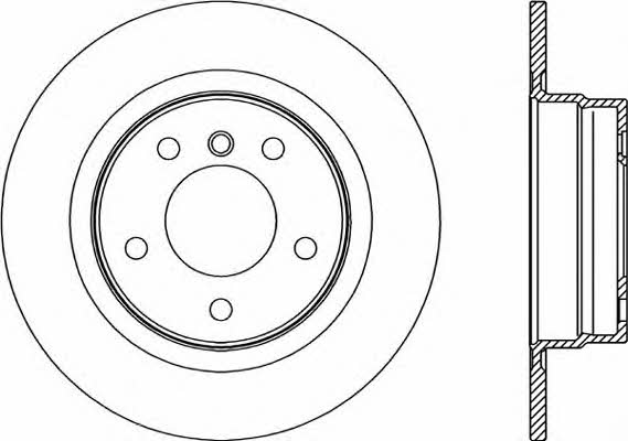 Open parts BDR2335.10 Rear brake disc, non-ventilated BDR233510