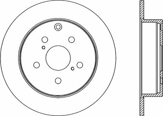 Open parts BDR2340.10 Rear brake disc, non-ventilated BDR234010