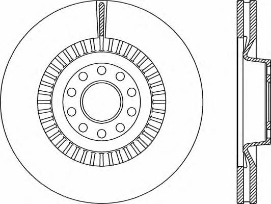 Open parts BDR2348.20 Front brake disc ventilated BDR234820