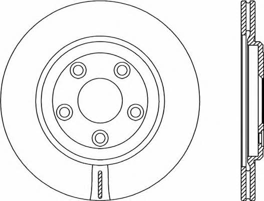 Open parts BDR2358.20 Rear ventilated brake disc BDR235820