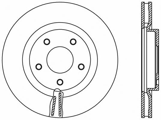Open parts BDR2401.20 Front brake disc ventilated BDR240120