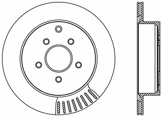 Open parts BDR2402.20 Rear ventilated brake disc BDR240220