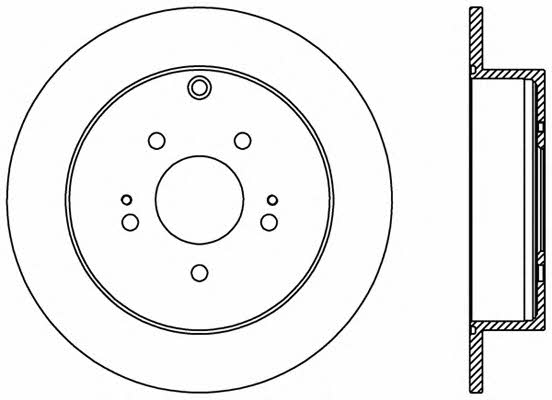 Open parts BDR2404.10 Rear brake disc, non-ventilated BDR240410