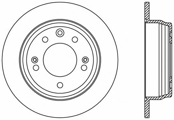 Open parts BDR2409.10 Rear brake disc, non-ventilated BDR240910