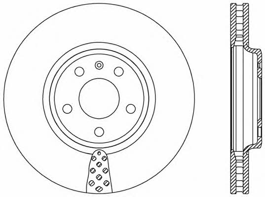 Open parts BDR2412.20 Front brake disc ventilated BDR241220