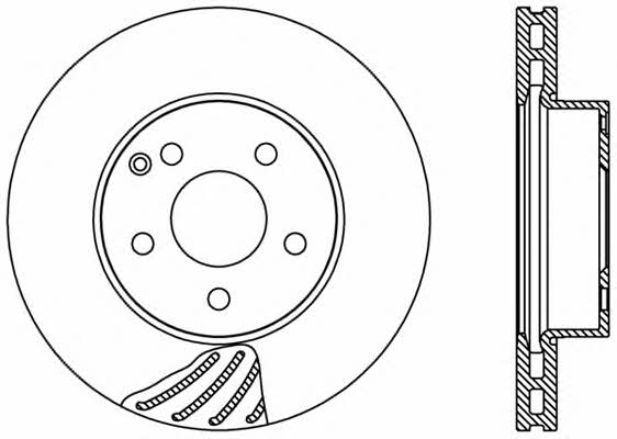 Open parts BDR2418.20 Front brake disc ventilated BDR241820
