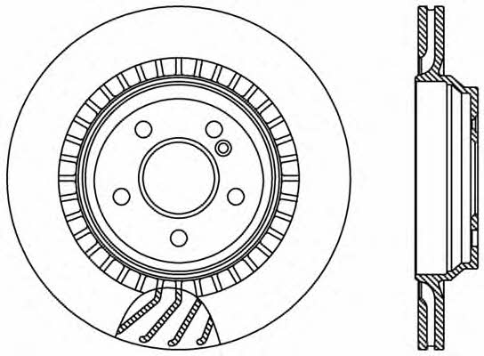 Open parts BDR2421.20 Rear ventilated brake disc BDR242120