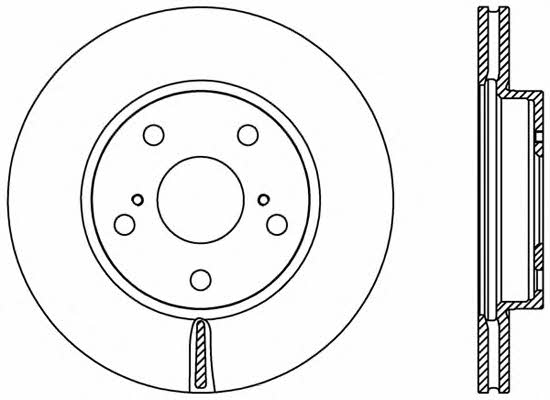 Open parts BDR2423.20 Front brake disc ventilated BDR242320