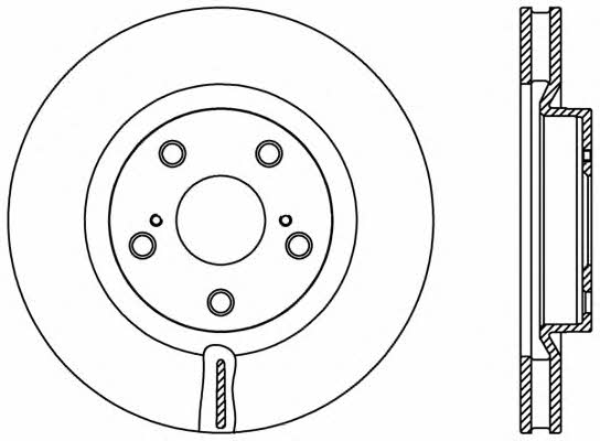 Open parts BDR2424.20 Front brake disc ventilated BDR242420