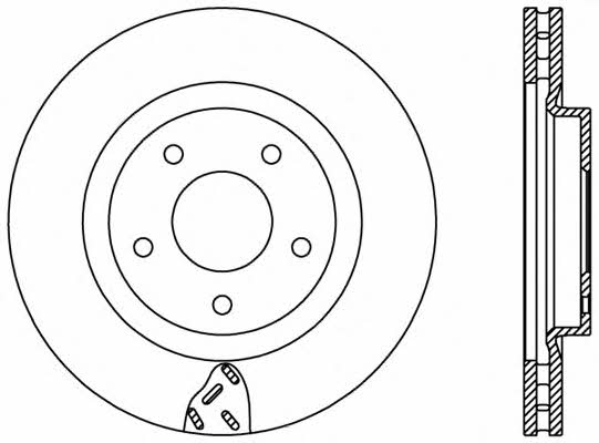 Open parts BDR2435.20 Front brake disc ventilated BDR243520