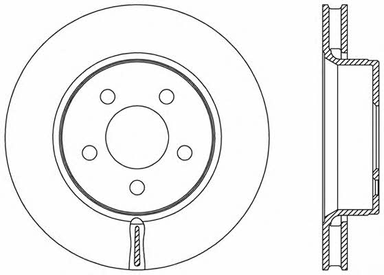 Open parts BDR2478.20 Front brake disc ventilated BDR247820