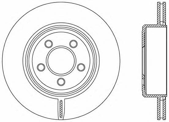 Open parts BDR2481.20 Rear ventilated brake disc BDR248120