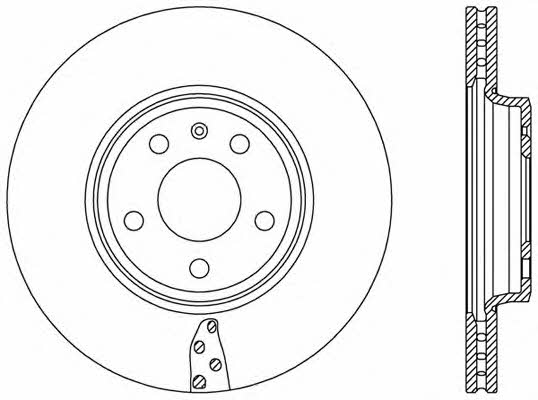 Open parts BDR2485.20 Front brake disc ventilated BDR248520