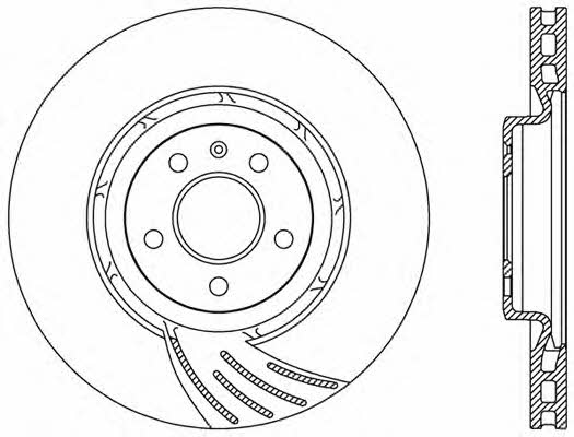 Open parts BDR2486.20 Front brake disc ventilated BDR248620