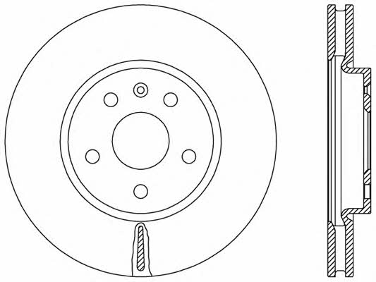 Open parts BDR2499.20 Front brake disc ventilated BDR249920