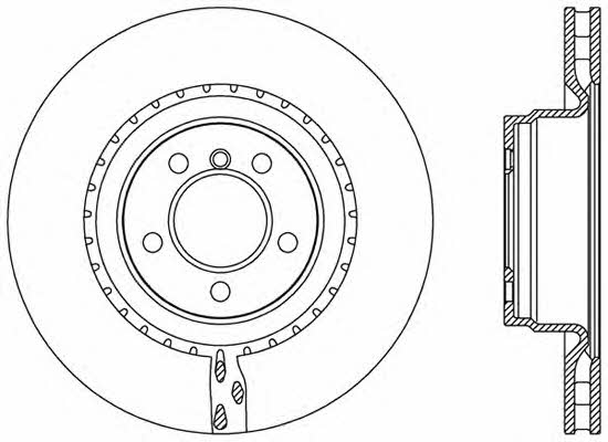Open parts BDR2505.20 Front brake disc ventilated BDR250520