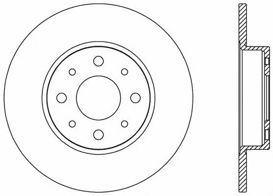 Open parts BDR2564.10 Rear brake disc, non-ventilated BDR256410