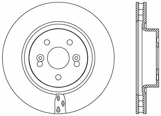 Open parts BDR2571.20 Front brake disc ventilated BDR257120