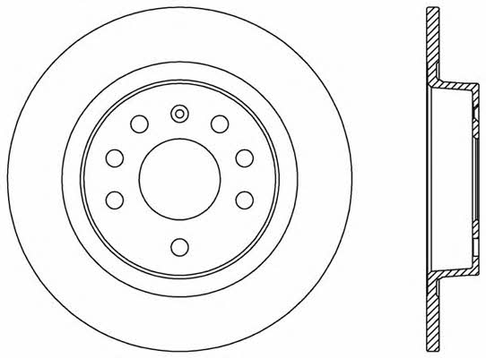 Open parts BDR2575.10 Rear brake disc, non-ventilated BDR257510