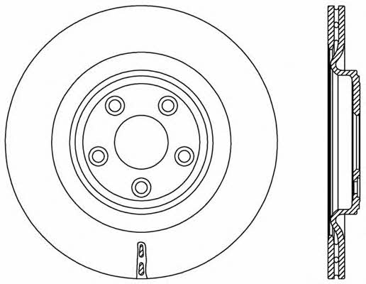 Open parts BDR2578.20 Rear ventilated brake disc BDR257820