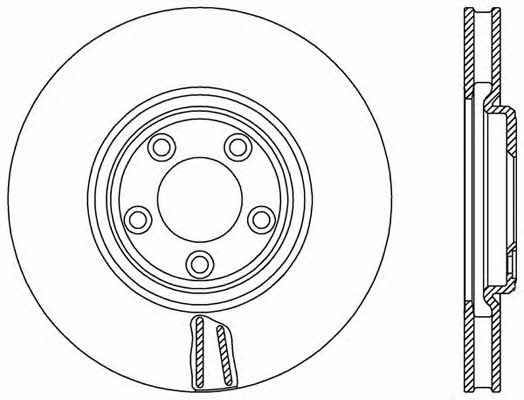 Open parts BDR2579.20 Front brake disc ventilated BDR257920