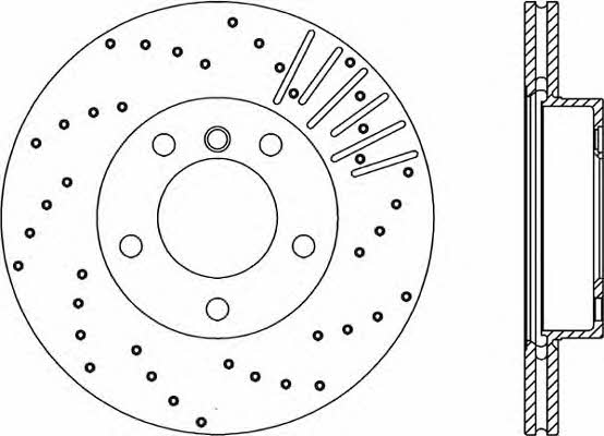 Open parts BDRS1093.25 Front brake disc ventilated BDRS109325
