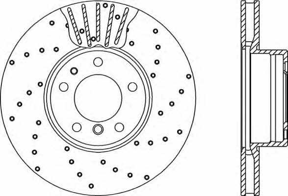 Open parts BDRS1096.25 Front brake disc ventilated BDRS109625