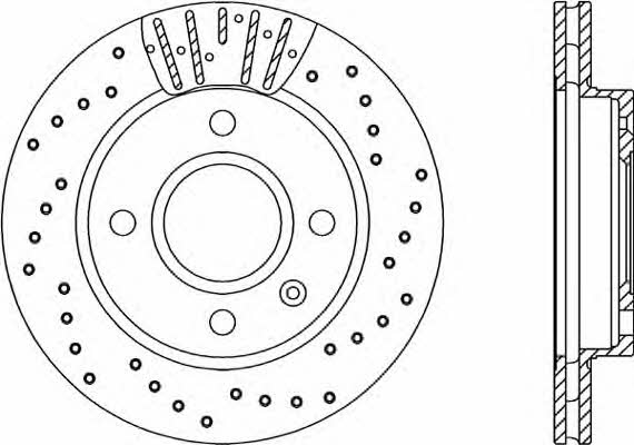 Open parts BDRS1176.25 Front brake disc ventilated BDRS117625