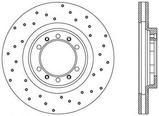 Open parts BDRS1788.25 Front brake disc ventilated BDRS178825