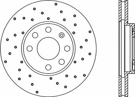 Open parts BDRS1807.25 Front brake disc ventilated BDRS180725