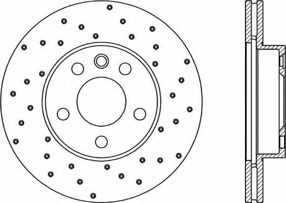 Open parts BDRS1843.25 Front brake disc ventilated BDRS184325