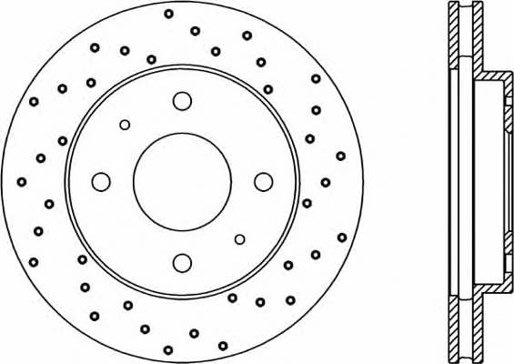 Open parts BDRS1870.25 Front brake disc ventilated BDRS187025