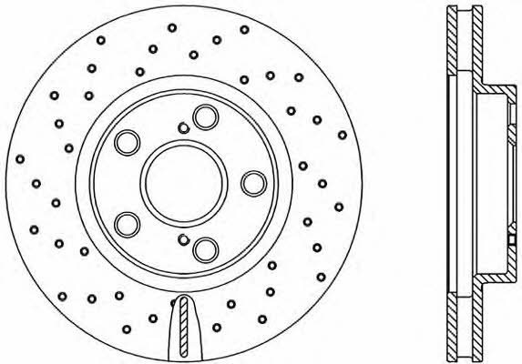 Open parts BDRS1874.25 Front brake disc ventilated BDRS187425