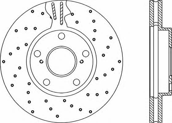 Open parts BDRS1876.25 Front brake disc ventilated BDRS187625