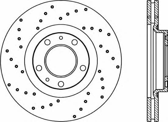 Open parts BDRS1898.25 Front brake disc ventilated BDRS189825