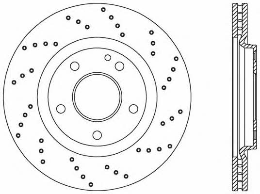 Open parts BDRS2054.25 Front brake disc ventilated BDRS205425
